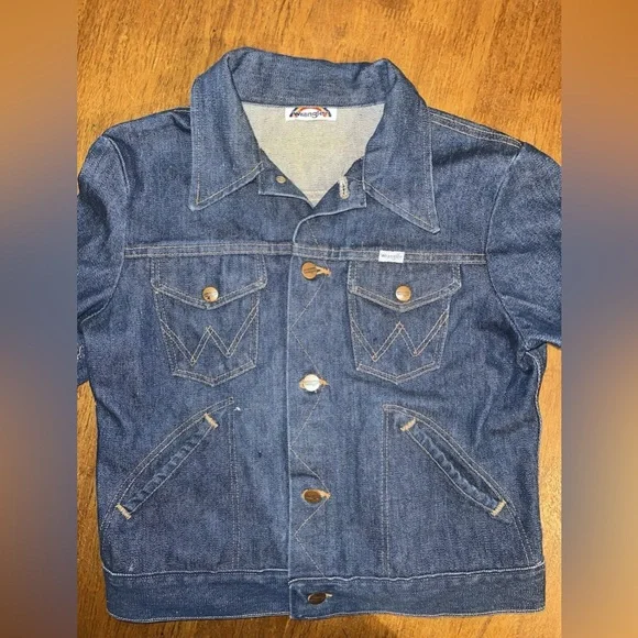Vintage Wrangler Jacket Rainbow Tag  Jean Western Cowboy - Picture 7 of 13